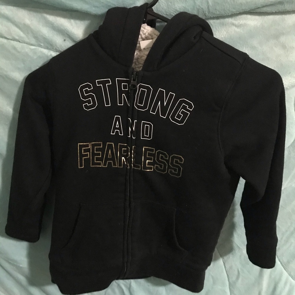 Strong and fearless zip up hoodie